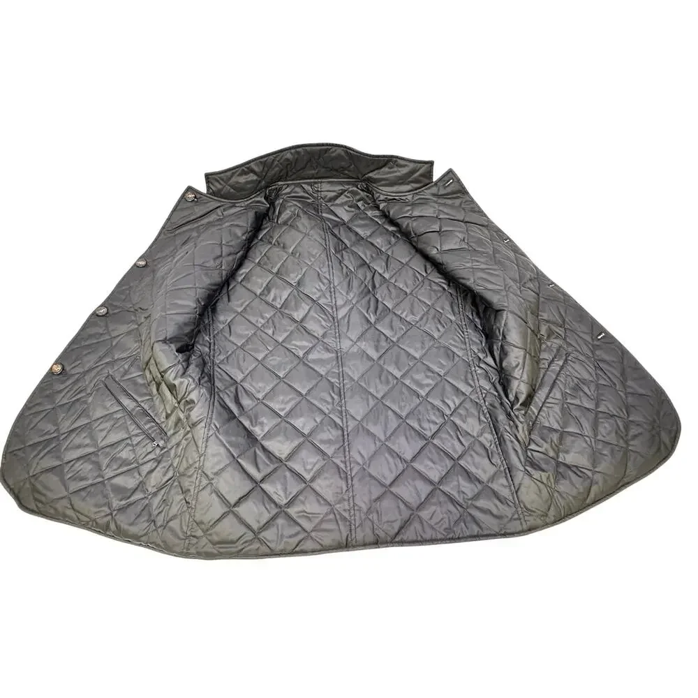 'Reserve' Patrick James Black or Check Reversible Quilted Insulated Vest-Mens L - Picture 7 of 10